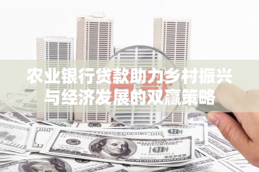 肥乡农业银行贷款助力乡村振兴与经济发展的双赢策略