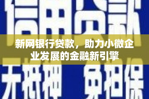 大溪新网银行贷款，助力小微企业发展的金融新引擎