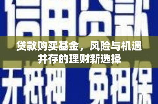 金昌贷款购买基金，风险与机遇并存的理财新选择