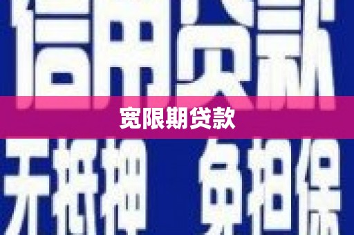 龙安宽限期贷款