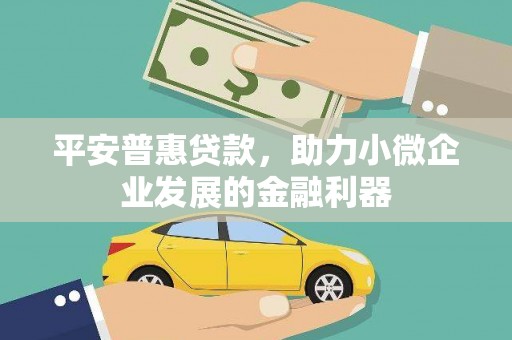 吕梁平安普惠贷款，助力小微企业发展的金融利器